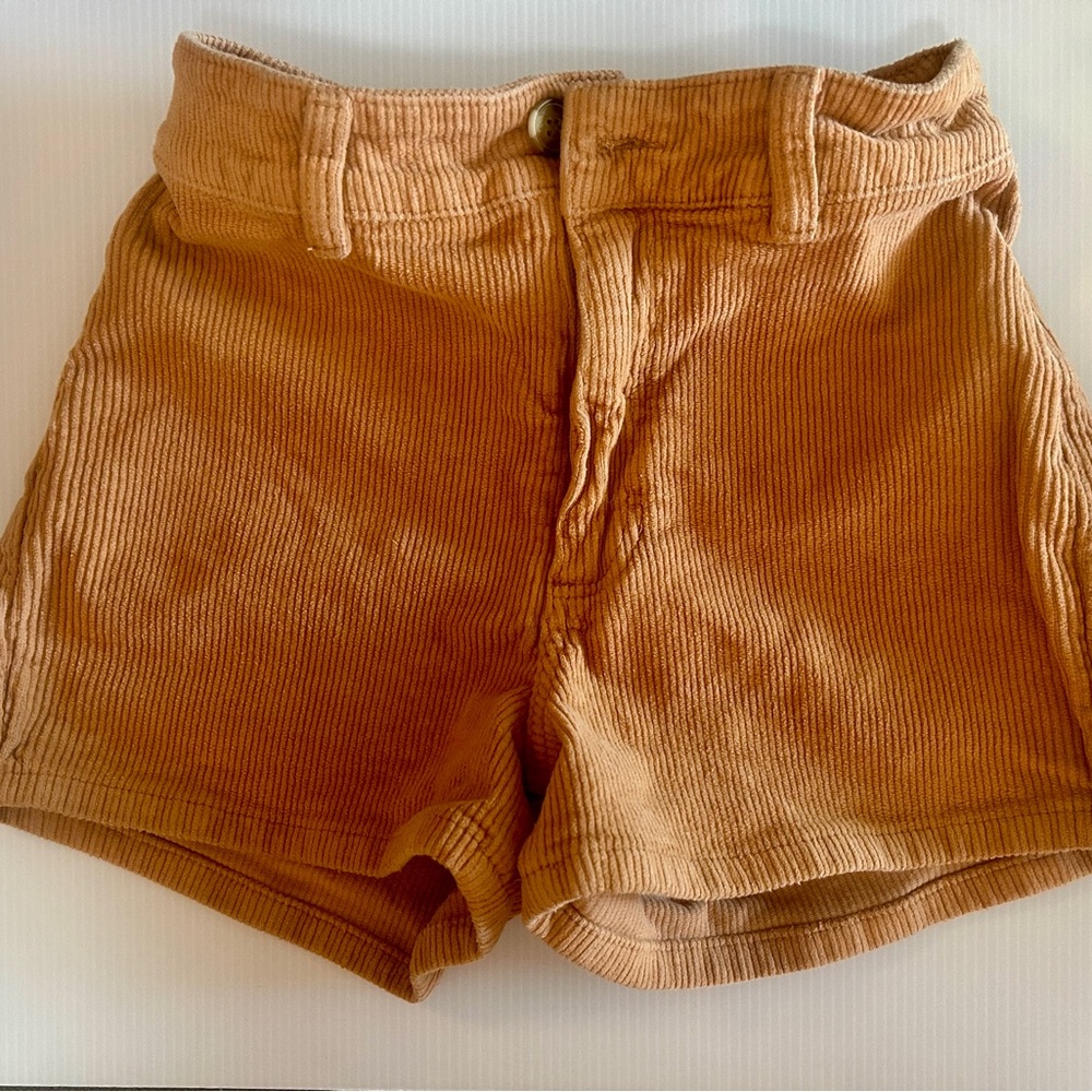 Tan Corduroy Women's Shorts
